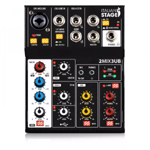 <span></span>MEZCLADOR ITALIAN STAGE IS 2MIX3UB CON INTERFAZ USB Y BT