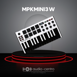 <span></span>CONTROLADOR MIDI AKAI MPK MINI 3 COLOR BLANCO
